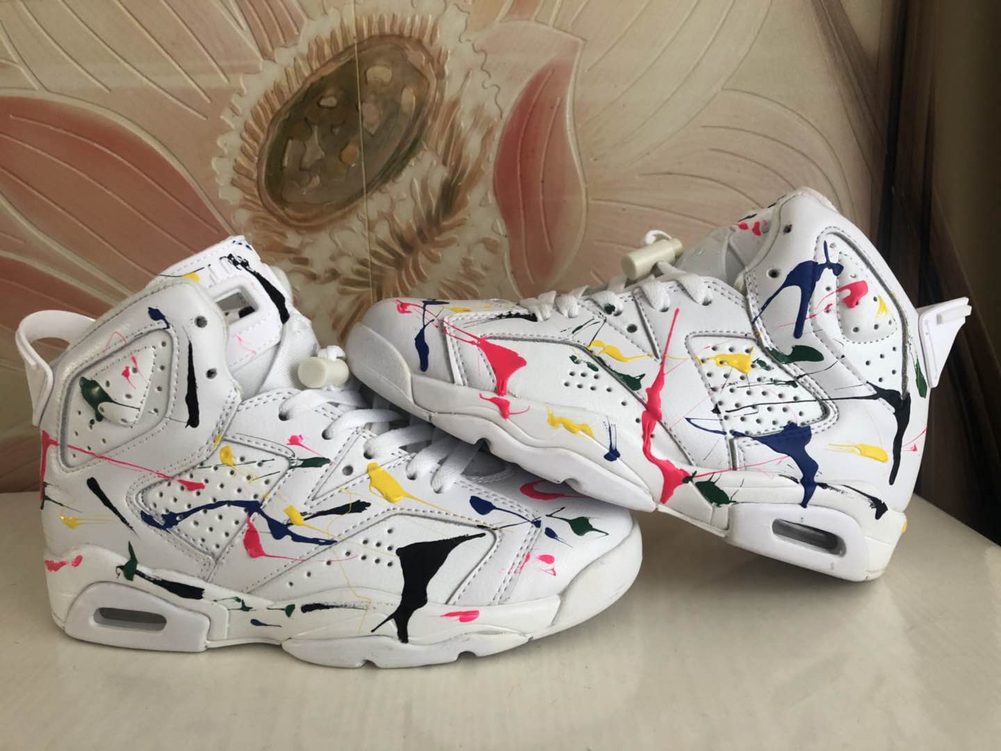Air Jordan 6 Graffiti White Colorful Shoes - Click Image to Close